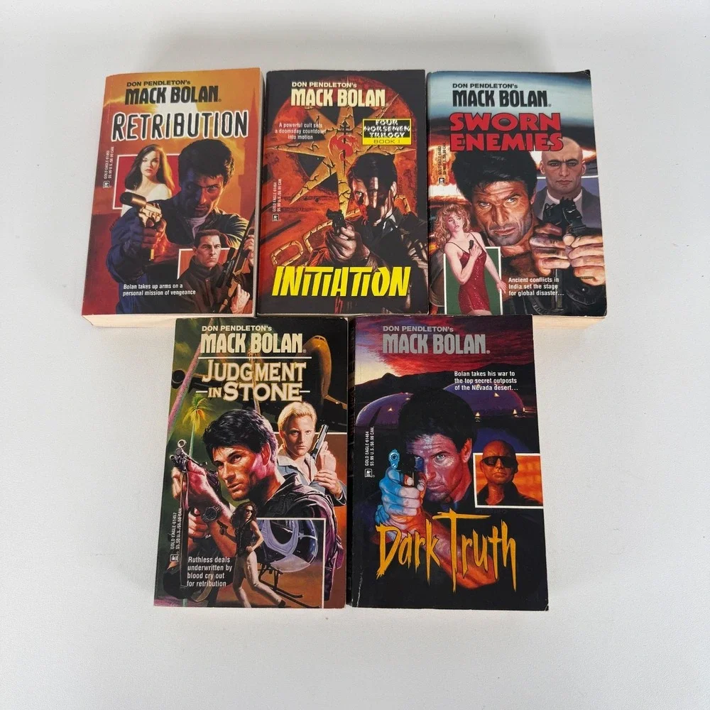 Lot‎ of 5 Mack Bolan Paperbacks - Don Pendleton